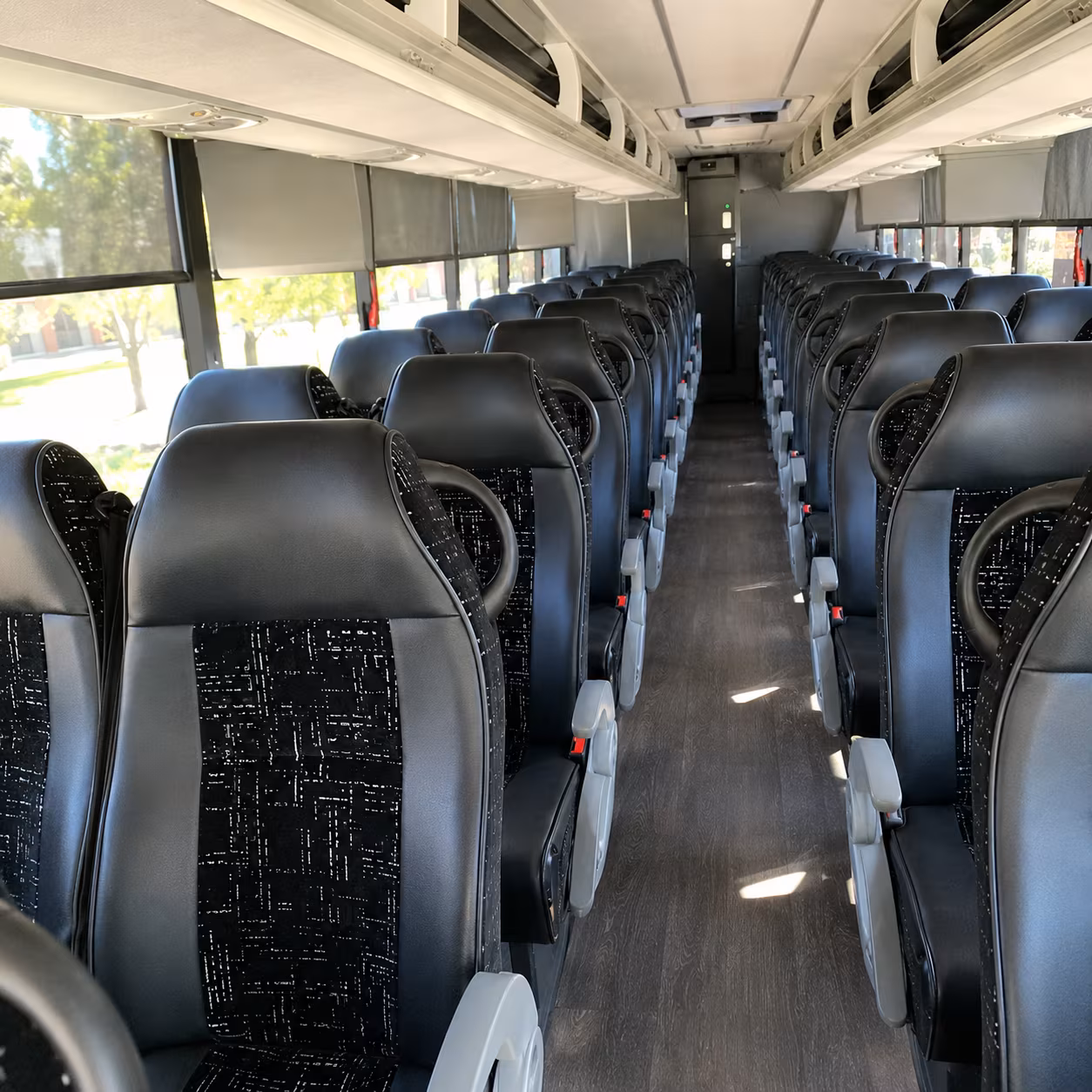 56 passenger charter bus interior