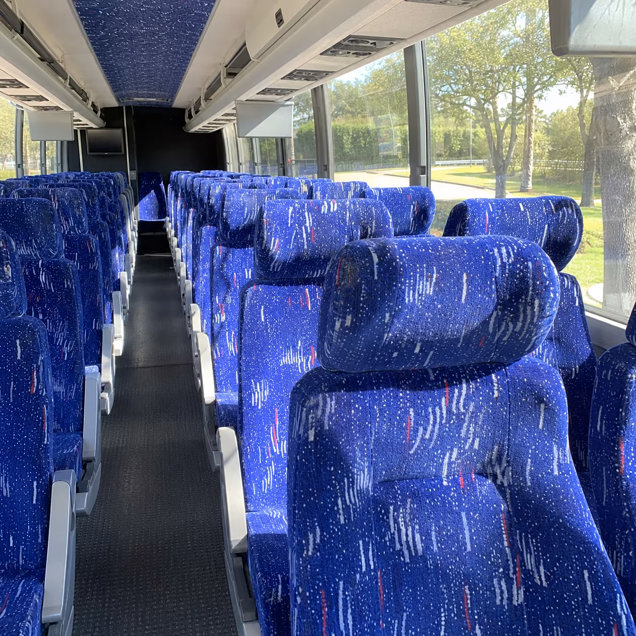 hoover charter bus interior