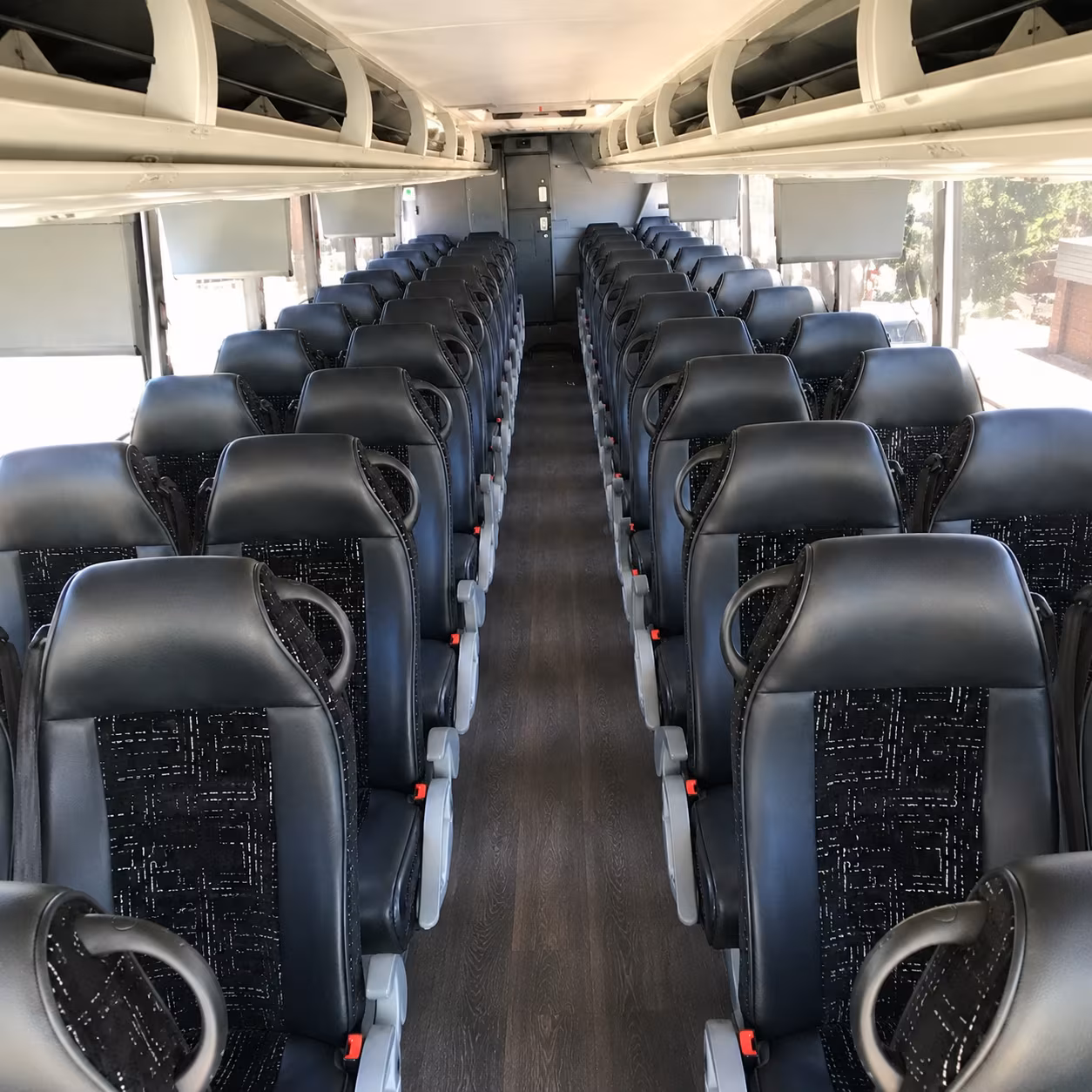 hoover charter bus rental inside