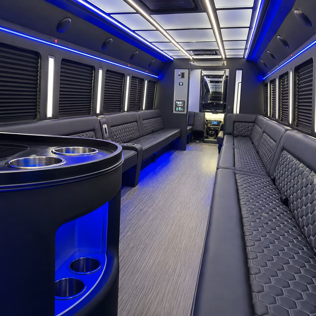 hoover holiday party bus rental